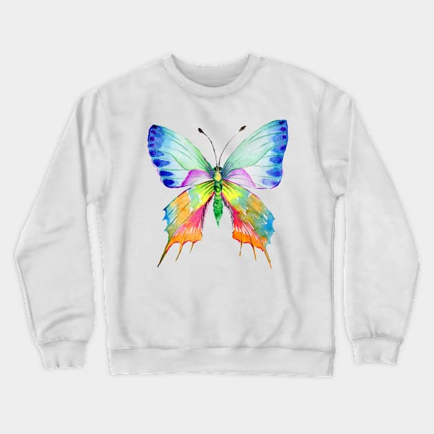 Beautiful Butterfly Colour Crewneck Sweatshirt by Creative Has